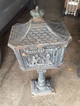 Antique 1920s Victorian Style Letters Mailbox with Base Stand. Cast Iron... - £1,009.56 GBP