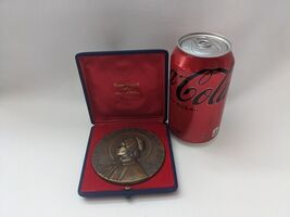 1975 Elizabeth Ann Seton Canonización Bronce Token Medal Azul Funda Ital... - $92.46