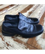 Mens Alfani Crowe Italy Black Square Toe Leather Dress Shoes Size 10.5 M - €12,80 EUR
