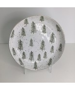 Potter&#39;s Studio 10&quot; Bowl Dinner Plate Pine Trees Flecked with Gold Tranq... - $21.44 CAD