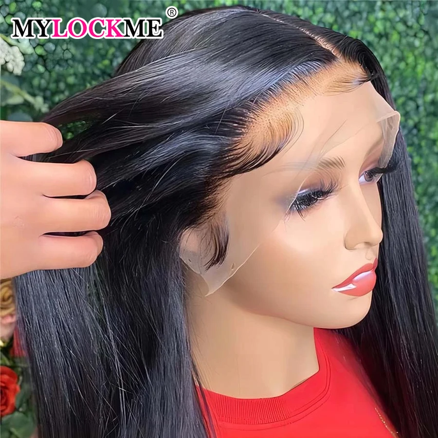 Raight lace frontal human hair wigs brazilian bone straight 30 34 inch 6x4 5x5 glueless thumb200