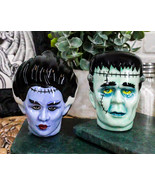 Ebros Frankenstein Zombie Bride And Groom Ceramic Salt And Pepper Shaker... - £13.54 GBP