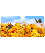 Butterfly and Sunflowers  car window Sun shade , made to order, select y... - $24.99