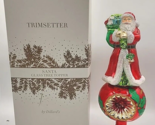 Vintage Dillard’s  Trimsetter Santa Glass Tree Topper In Box w Tag CS4 - $149.99