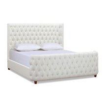 Antique White King Brooklyn Tufted Headboard Bed - £1,314.79 GBP