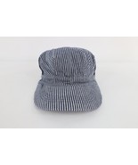 Vintage 90s Youth Child Hickory Striped Train Conductor Stretch Fit Hat Cap - $561.23 MXN