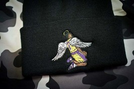 Kobe Bryant Slam Dunk Basketball, Black Gold and Purple Embroidered Beanie Hat - $29.00