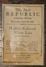 The New Republic Published Weekly, Wednesday April 22nd 1925 Vol XLII No 542 - £31.13 GBP