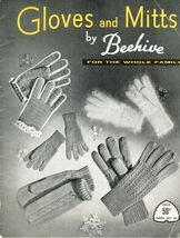 Vintage Beehive Gloves and Mitts For The Whole Family No. 80 Knit Pattern Book - $14.99