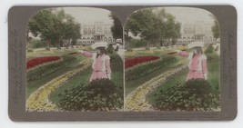 c1900&#39;s Real Photo Hand Tinted Stereoview Young Girl State Fair Philadelphia, PA - £58.55 GBP