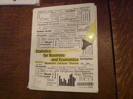 Statistics for Business and Economics by William Carlson, Paul Newbold HC  - £39.10 GBP