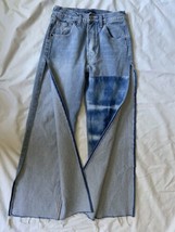 LEVI&#39;S MADE &amp; CRAFTED Tie Dye Slit Denim Flare High Rise Jeans 27/4 - $69.29