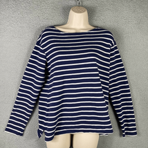 Long Sleeve Striped Shirt Womens Size Medium Old Navy Blue White Ladies ... - £7.06 GBP