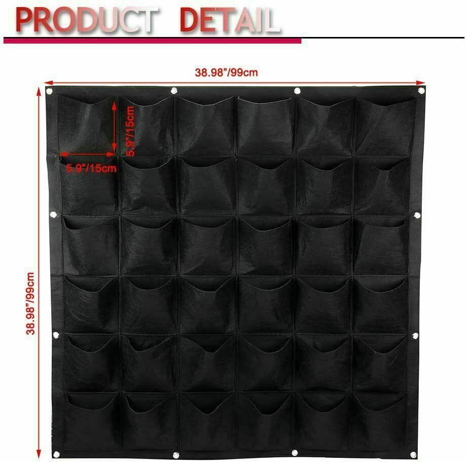 LAGarden Vertical Garden Wall Planter (6 to 64 Pockets Hanging Bag ...