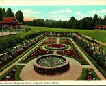 Sunken Garden Belgrade Hotel Belgrade Lakes Maine ME Linen Postcard UNP - $3.91