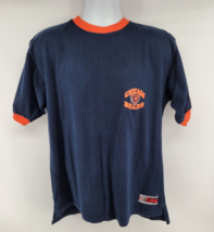 Chicago Bears The Edge Vintage 90s Embroidered Ringer T Shirt - £31.12 GBP