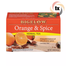 1x Box Bigelow Orange &amp; Spice Herbal Tea | 20 Pouches Per Box | 1.50oz - £9.25 GBP