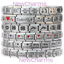 102 Laser Italian Charms - 51 or more different designs (max 2 per style) MIX102 - £27.53 GBP