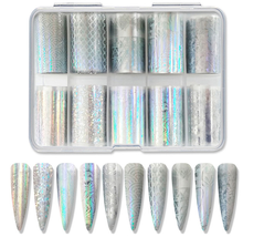 INSTANT FOIL Silver Hologram Designs, 10 Rolls/Case