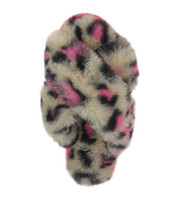 Wonder Nation Cross Band Slipper Leopard Pink Girl size 6 - £9.40 GBP