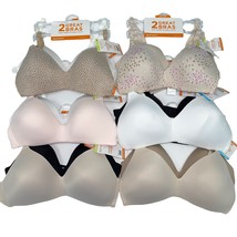 Warner&#39;s Bra Wirefree Padded Seamless Cup Shaping Comfort TWO 2 TShirt Bras 4001 - £44.35 GBP