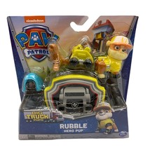 Paw Patrol Rubble Big Truck Pups Hero Pup Figure with Pet Seal 2022 - £11.16 GBP