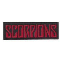 SCORPIONS IRON ON PATCH 5&quot; Heavy Metal Rock Music Band Embroidered Red B... - $3.95
