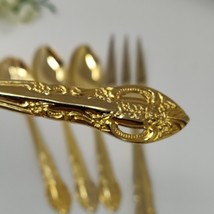 5X Serving Hampton Silversmiths &quot;Versailles Flatware Gold-plated Serving... - $317.23 MXN