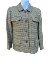 Rena Rowan for Saville Blazer jacket womens 4 Petite wool  plaid Vintage USA - £15.76 GBP