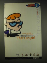 2001 Cartoon Network Dexter&#39;s Laboratory TV Show Ad - What do you think - £14.55 GBP