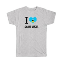 I Love Saint Lucia : Gift T-Shirt Heart Flag Country Crest Expat - £19.58 GBP+