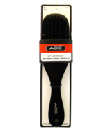 ACE  NATURAL BOAR BRISTLE WOOD HANDLE ALL PURPOSE STYLING HAIR BRUSH  (1... - $12.99