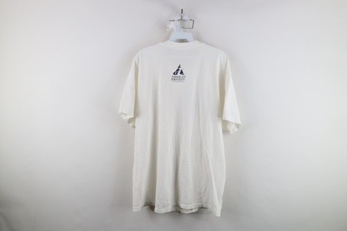 Vintage 90s Streetwear Mens Large Distressed USA Flag Box Logo T-Shirt White Item image 11