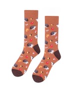 Men&#39;s Autumn Porcupine Socks Thanksgiving Socks Gift for Man Fall Novelt... - £10.18 GBP