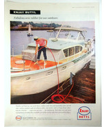 Vintage Print Ad 1956 ENJAY BUTYL Rubber Boat Ship Sailor Boy Washing Color - £7.45 GBP