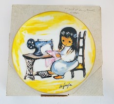 DeGrazia Collector&#39;s Plate 1986, Girl With Sewing Machine De Grazia Wall... - $17.82