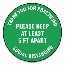 GN1 17 in. Slip-Gard Social Distance Floor Signs - Green - $87.59