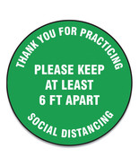 GN1 17 in. Slip-Gard Social Distance Floor Signs - Green - $1,642.05 MXN
