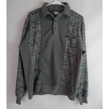 Vintage Haband Casual Joe Men&#39;s Gray Long Sleeve Polo Shirt Size XL - $368.72 MXN