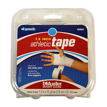 Mueller M Athletic Tape (4 Rolls/Pack) 1.5&quot; x 10 yd each - £15.75 GBP