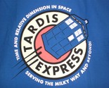 TeeFury Doctor Who LARGE &quot;Tardis Express&quot; Doctor Who Tribute Shirt ROYAL... - £11.25 GBP