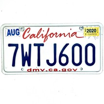 2020 United  States California Lipstick Passenger License Plate 7WTJ600 - £13.23 GBP