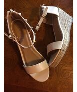 Esprit ROMY Studded Ankle Strap Wedge Sandal Ankle Strap Boho White SZ 1... - $1,250.80 MXN