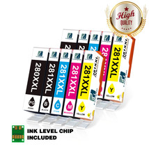 10 Pack PGI-280XXL CLI-281XXL Printer Ink for Canon Pixma TR7520 TS6220 ... - $30.99