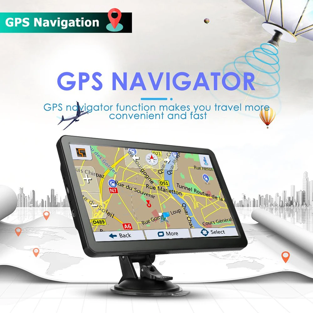 G101 Car GPS Navigation 7 Inch Car GPS Navigation Navigator Capacitive Screen FM - £50.34 GBP