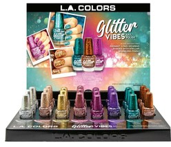 LA Colors Glitter VIBES Nail Polisher color all 8  - £25.10 GBP