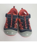 Oshkosh Boys Shoes 8 Athletic Sandal Sneakers Red Blue Gray Bumptoe Kids - £4.43 GBP