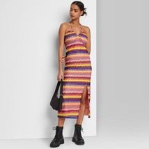 Women&#39;s Crochet Slip Dress - Wild Fable Striped XS, Multicolor Striped - £11.62 GBP