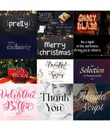 Christmas Font 200+ Bundle Cricut Script Holiday Procreate Digital Download - $112.67 MXN