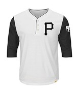 Majestic Athletic Men&#39;s Pittsburgh Pirates Fan 3/4 Sleeve T-Shirt, White... - $470.22 MXN